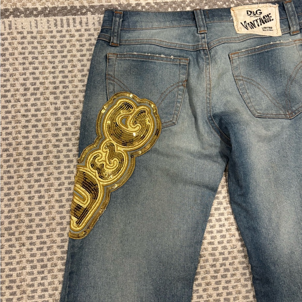 Vintage D&G sequin jeans